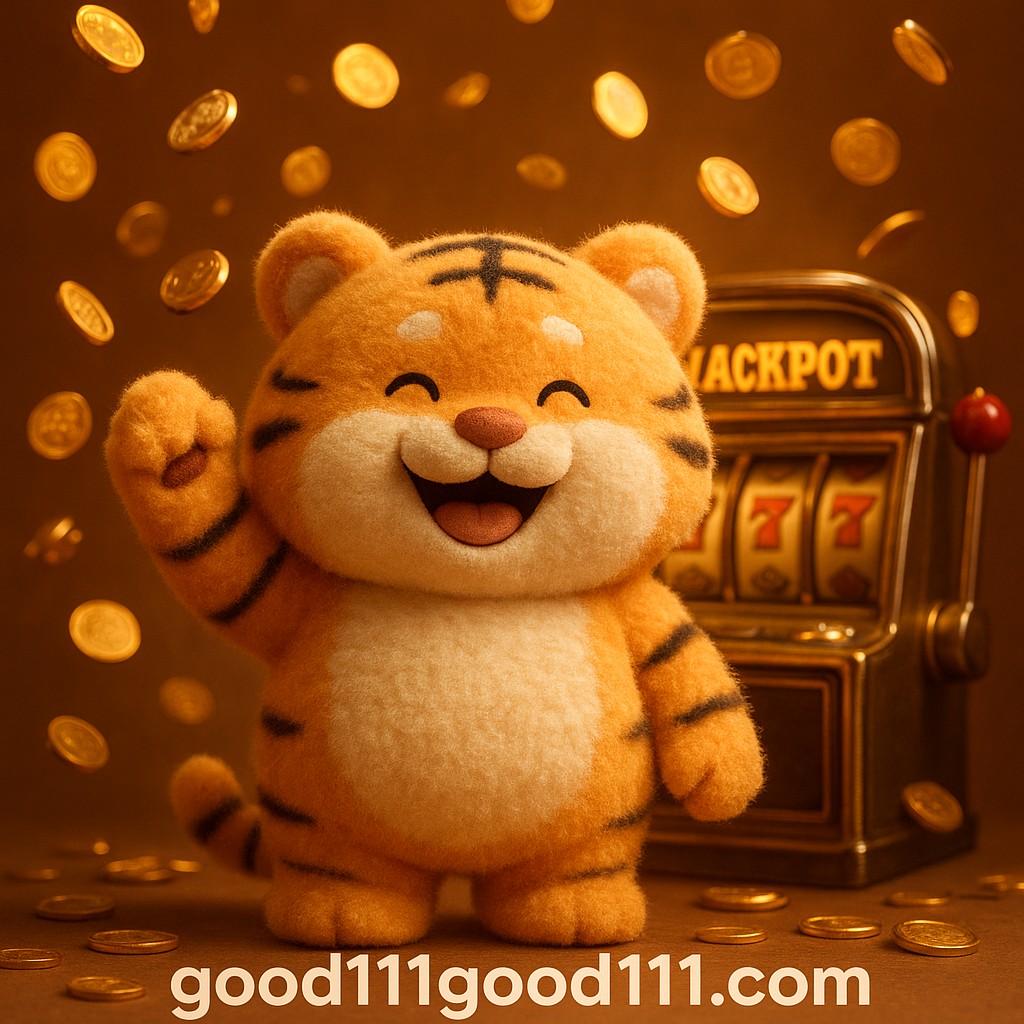 আর্কেড জয়ের আনন্দে উচ্ছসিত একটি বাঘশাবক, good111
